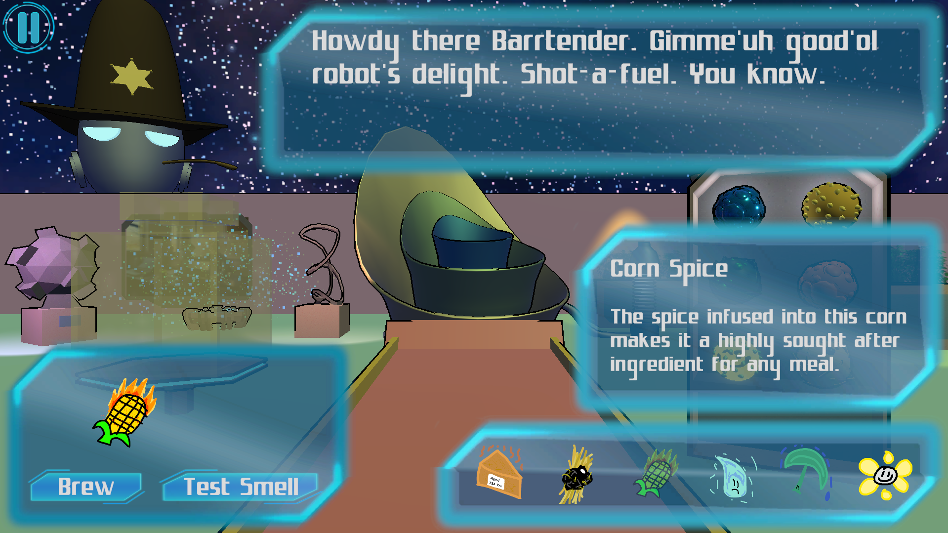 Robot sheriff ordering fuel